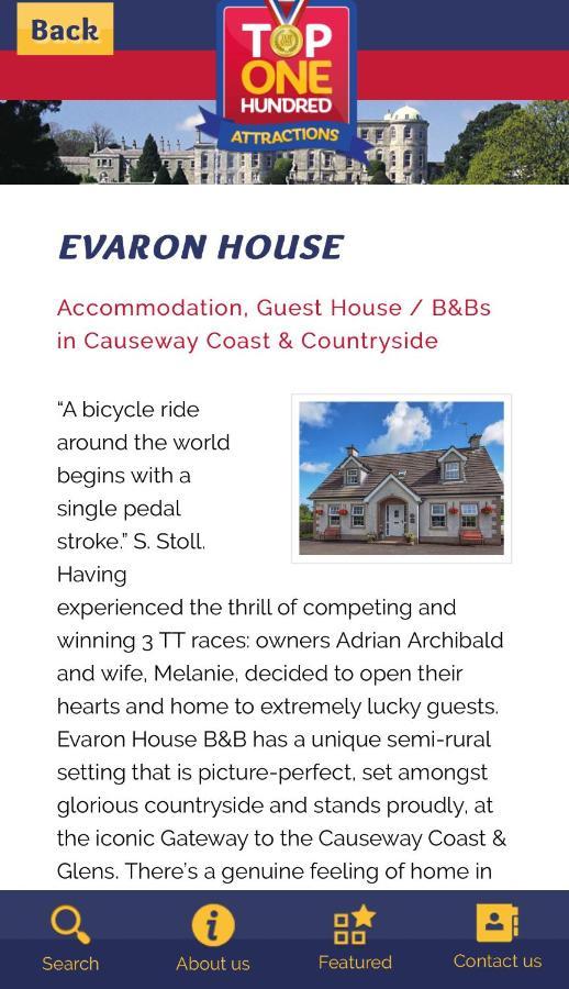 Evaron House Stranocum Eksteriør billede
